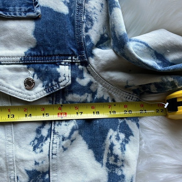 🆕 Flying Angel Denim Jacket Tie-Dye Size Medium Blue/White - Picture 10 of 11